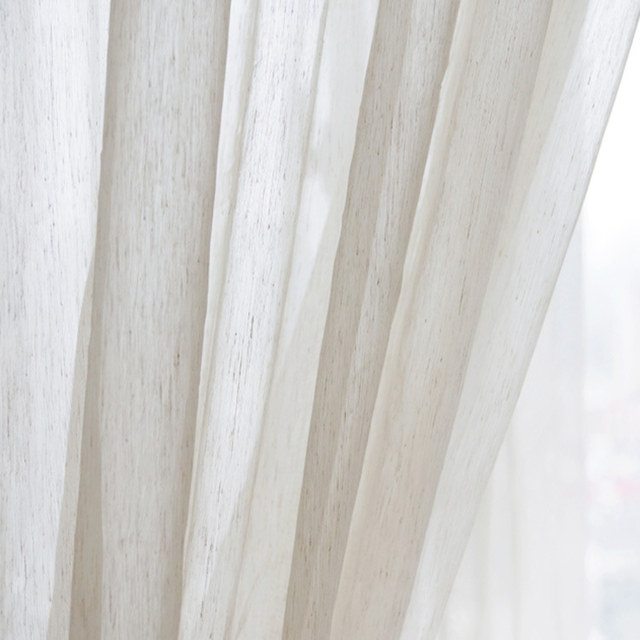 Natural Linen Cotton Blend Voile Curtain 1