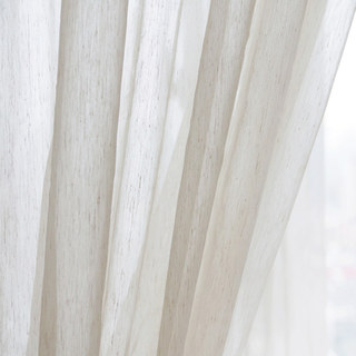 Natural Linen Cotton Blend Voile Curtain
