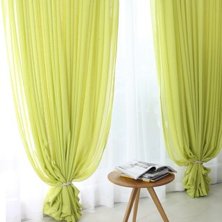 Notting Hill Lime Green Luxury Voile Curtain 7