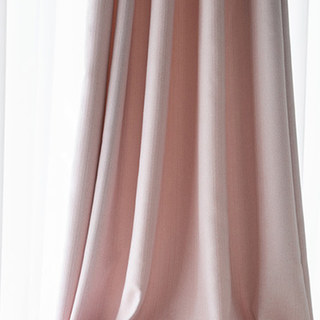 Simple Pleasures Prairie Grain Subtle Textured Striped Pastel Pink Blackout Curtains 4
