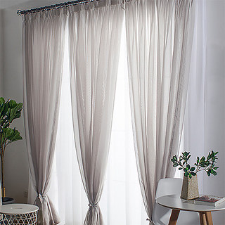 Smarties Light Grey Soft Sheer Voile Curtain 5