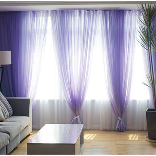Smarties Lilac Soft Sheer Voile Curtain 1