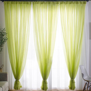 Smarties Lime Green Soft Sheer Voile Curtain