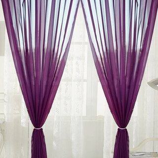 Smarties Purple Soft Sheer Voile Curtain 8