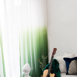 The Perfect Blend Ombre Jade Green Sheer Voile Curtain