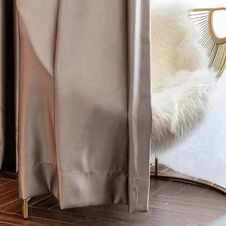 Moonlight Lustrous Mocha Faux Silk Curtain 4