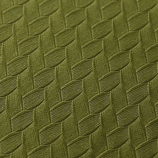 Scandinavian Basketweave Textured Olive Green Velvet Blackout Curtains