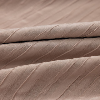 The Crush Dusky Pink Crushed Striped Blackout Curtain