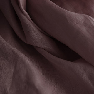Wabi Sabi 100% Flax Linen Plum Purple Heavy Semi Sheer Voile Curtain 3