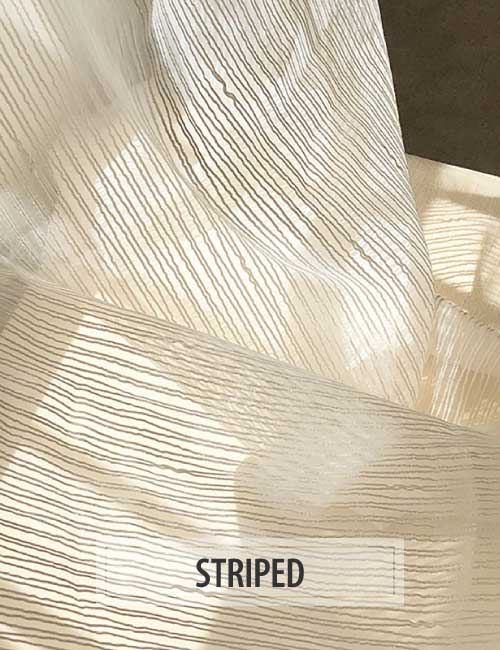 Custom Striped Sheer Voile Curtains