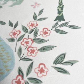 Persian Garden Grey Dome Floral Velvet Curtain 2