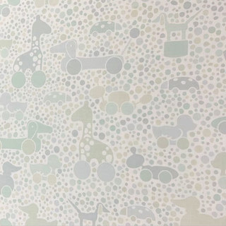 Bouncy House Dotted Animals Pastel Colour Print Curtain