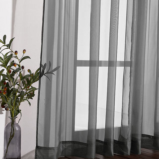 Laguna Outdoor Waterproof Dark Grey Voile Curtain 2