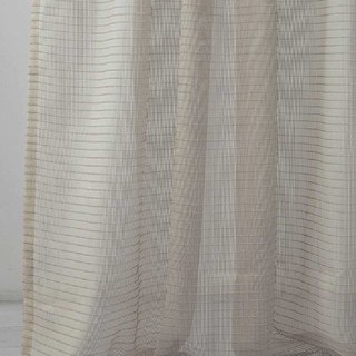 Tide Luxury Horizontal Striped Pastel Coffee Voile Curtain 5