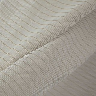 Tide Luxury Horizontal Striped Pastel Coffee Voile Curtain