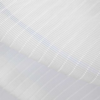 Tide Luxury Horizontal Striped White Voile Curtain