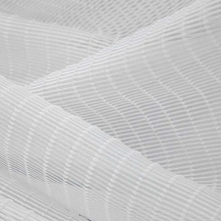 Tide Luxury Horizontal Striped White Voile Curtain 11