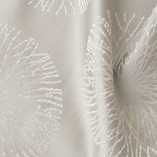 Dandelion Luxury 3D Jacquard Champagne Cream Curtain 5