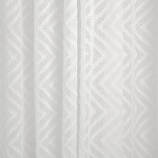 Echo Vertical Wave Patterned Ivory White Voile Curtain 4