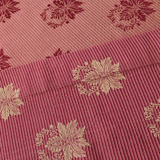Savour Luxury Jacquard Silk Double Sided Crimson Red and Gold Damask Curtain 7