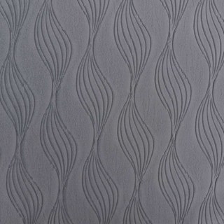 Surf 3D Jacquard Wave Patterned Silvery Grey Crushed Curtain