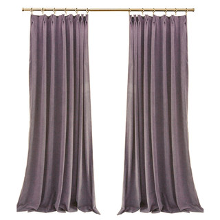 Exquisite Matte Luxury Dusky Purple Lavender Chenille Curtain 3