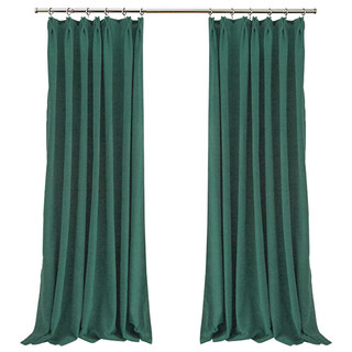 Exquisite Matte Luxury Emerald Forest Green Chenille Curtain 6