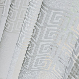 Greek Key Ivory White Heavy Mesh Net Curtain