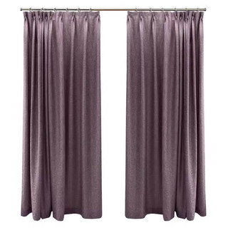 Silk Waterfall Subtle Textured Striped Shimmering Dusky Purple Curtain 4