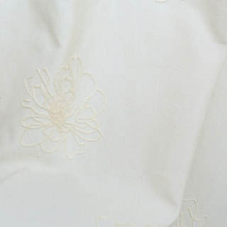 Flowers of the Four Seasons Embroidered Ivory White Curtain 4