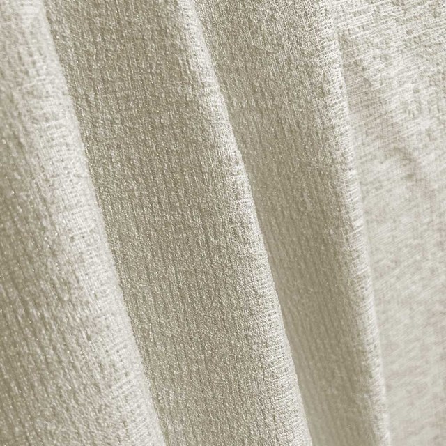 Simple Serenity Silver Shimmer Cream Off White Curtain 1