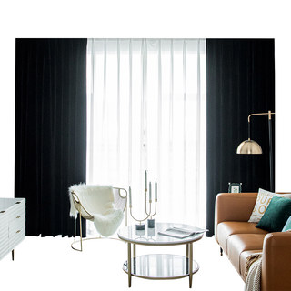 Midnight Obsidian Premium Black Velvet Curtain 2