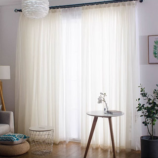 Smarties Cream Soft Sheer Voile Curtain 2