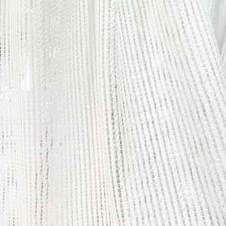 Moonstone Ivory White Textured Striped Voile Curtain 5