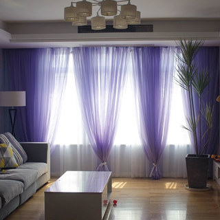 Smarties Lilac Soft Sheer Voile Curtain 3