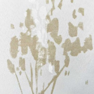 Painted Veil Abstract Watercolour Ivory White and Gold Floral Voile Curtains 5