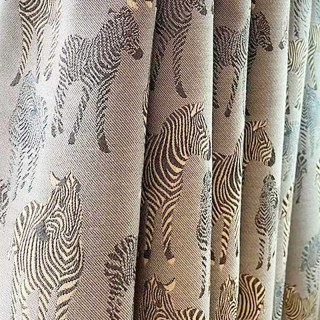 Zebra Crossing Grey Blackout Curtain