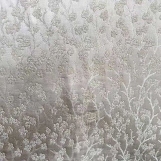 Cherry Blossoms Cream Floral Chenille Blackout Curtain 5
