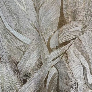 Dreamscape Luxury Jacquard Abstract Cream and Gold Curtains 7