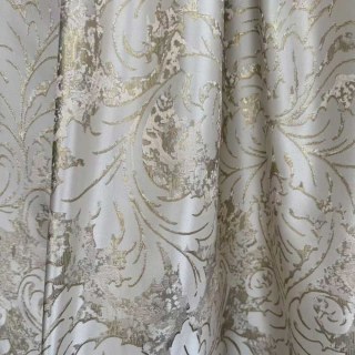 Golden Baroque Luxury Jacquard Cream Gold Damask Curtains 3