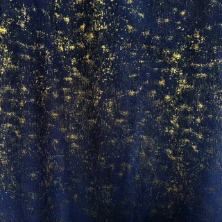 Golden Nebula Luxury Jacquard Dark Blue Curtains with Gold Glitters 4