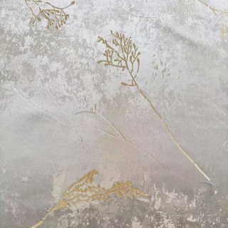 Lunar Gold Luxury Jacquard Abstract Grey Floral Curtain 9
