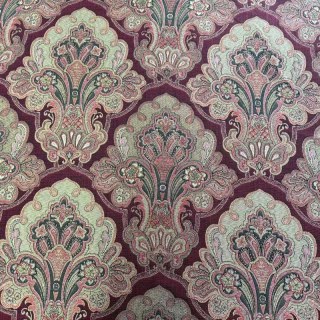 Regal Elegance Burgundy Wine Red Damask Curtain