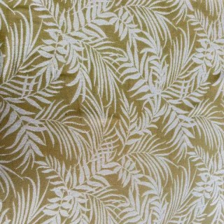 Tropical Breeze Jacquard Olive Green Linen Style Sheer Curtain 6