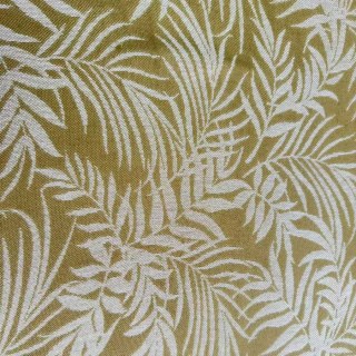Tropical Breeze Jacquard Olive Green Linen Style Sheer Curtain 5