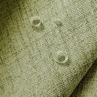 Endless Summer Waterproof Olive Green Linen Style Outdoor Voile Curtain