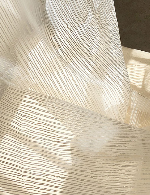 Custom Striped Sheer Voile Curtains