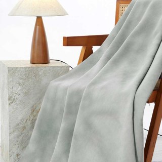Double Plush Ash Grey Chenille Blackout Curtain
