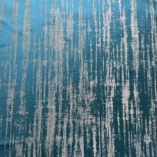 Rustic Rainfall Abstract Textured Teal Curtains 5