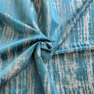 Rustic Rainfall Abstract Textured Teal Curtains 7
